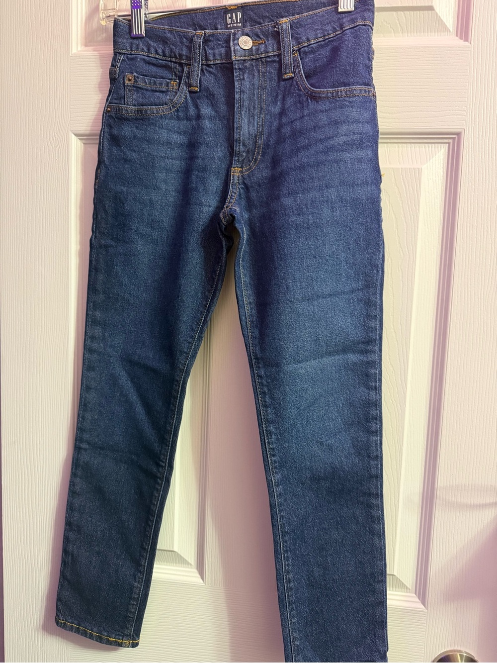 GAP Men's Slim Straight Jeans in Indigo Blue